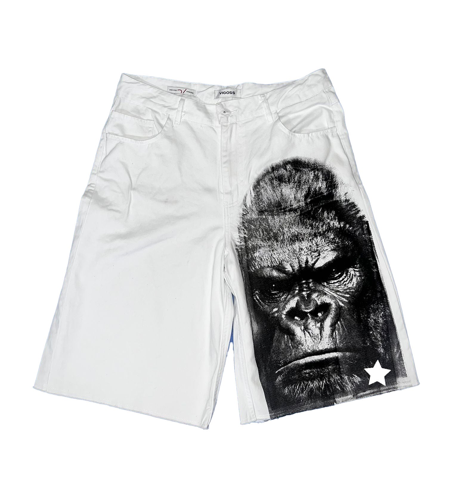 STBRN gorilla Og white Jorts