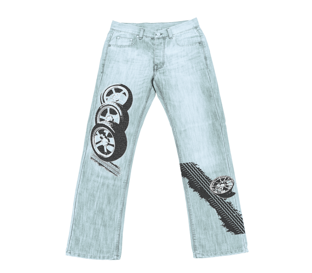 STBRN tire track denim